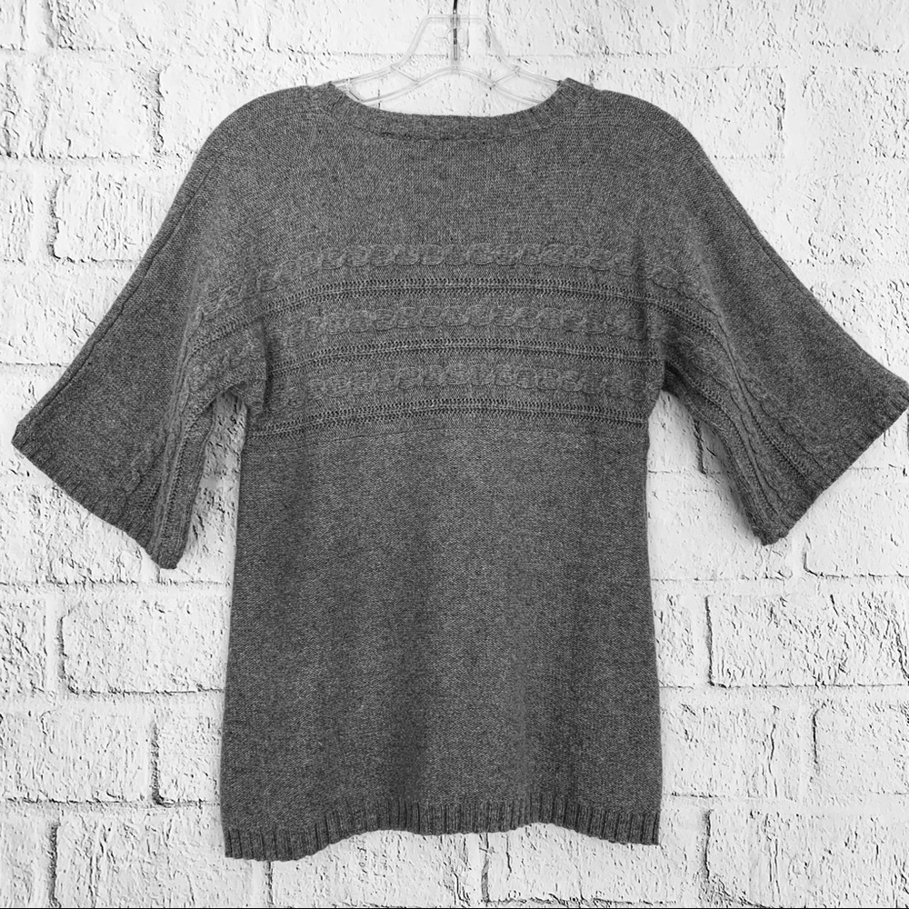 twiggy LONDON |Gray Short Sleeve Pull Over Sweater